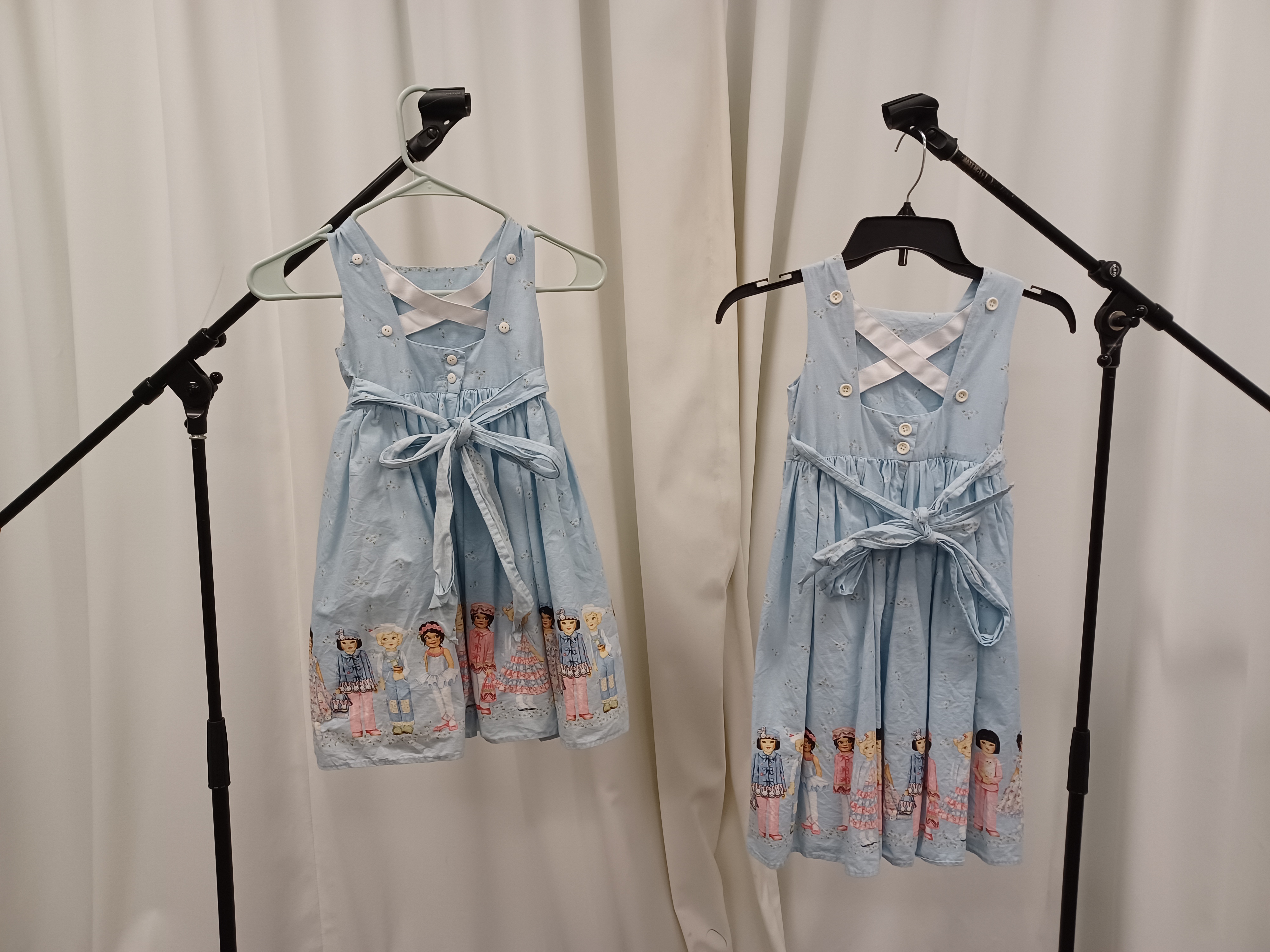 Blue Criss-Cross-Back Dress