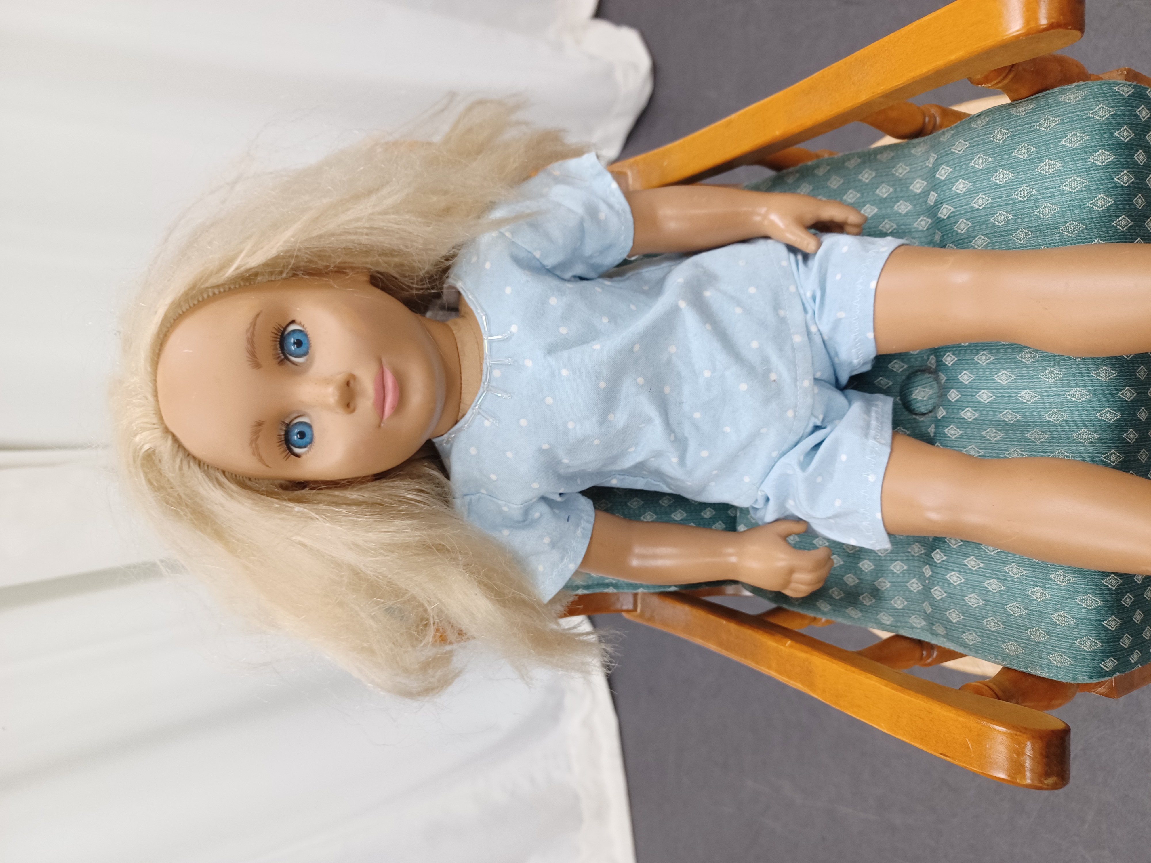 Matching Polkadot Beaded Blouse and Polkadot Shorts - Doll